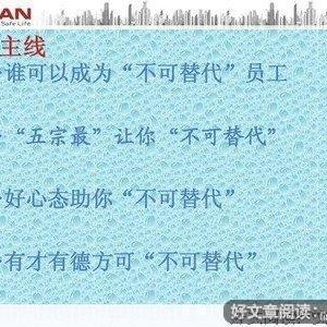 《做不可替代的人》经典读后感有感