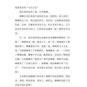 我最可爱的小狗短文200字作文10篇