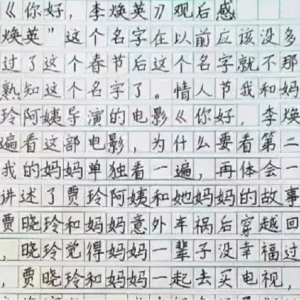 小学生《你好，李焕英》观后感，​字字情真