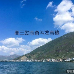 高三励志奋斗发言稿