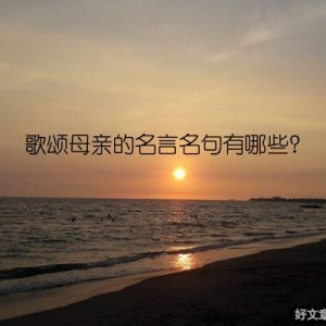 歌颂母亲的名言名句有哪些？