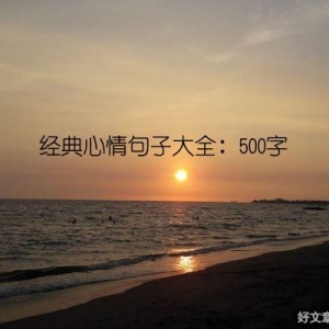 经典心情句子大全：500字