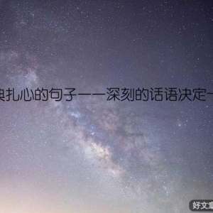 经典扎心的句子——深刻的话语决定一生