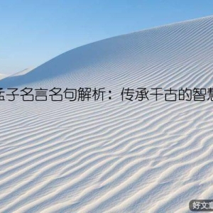 孟子名言名句解析：传承千古的智慧