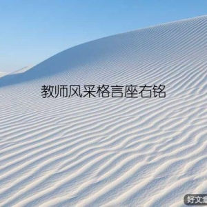 教师风采格言座右铭